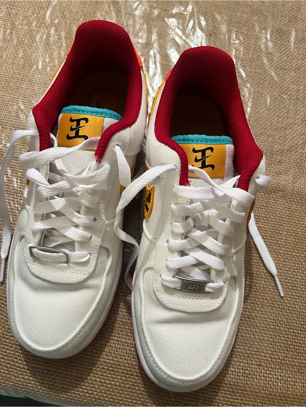 Nike Air Force 1 Year of the Tiger Women Size 7.5 White Orange Low Sneaker